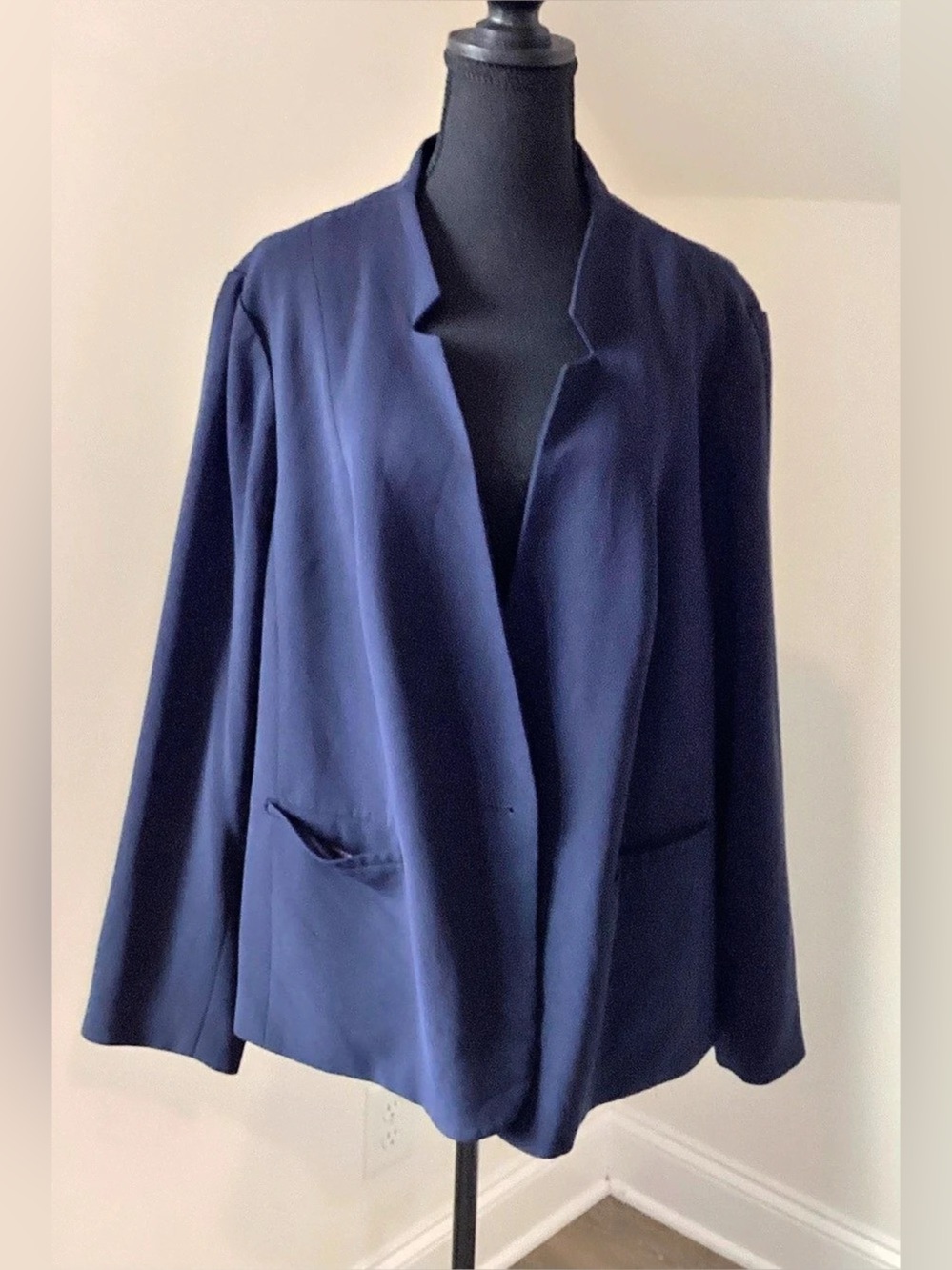 Talbots Plus Navy Blazer Size 20W Quiet Luxury Old Money Corporate Chic